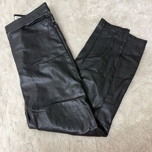 Aritzia Wilfred Black Faux Leather Pants